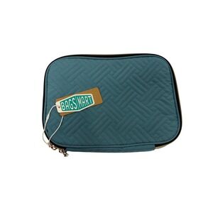 BAGSMART Athena‎ Quilted Electronic Organizer Teal Travel Tech Case NWT